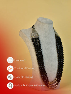Mayii German Silver Necklace: Handcrafted Three - Strand Design - Mayii - Mayii