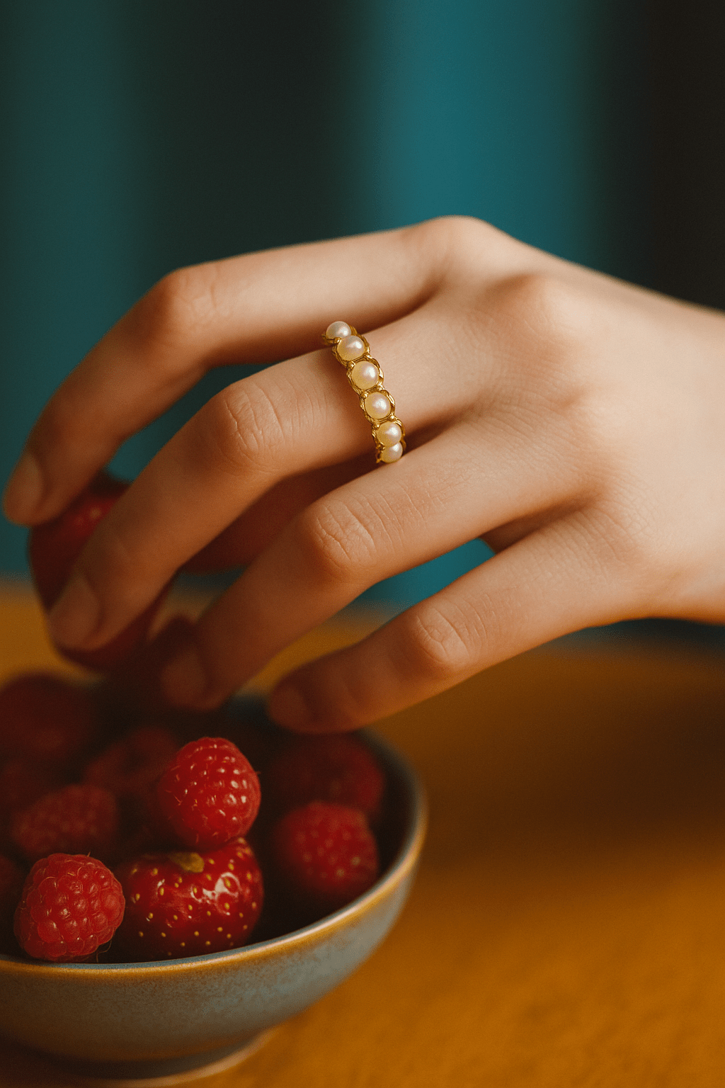 MAYII - Gold Bead Ring Stainless Steel - One Size - Mayii - Mayii