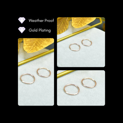 MAYII - Gold Circle Ring Set Stainless Steel - One Size image 3