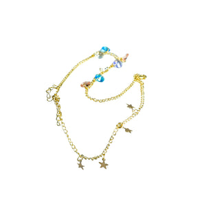 MAYII Gold Crystal Anklet - Gold - Stainless Steel - One Size - Mayii - Mayii