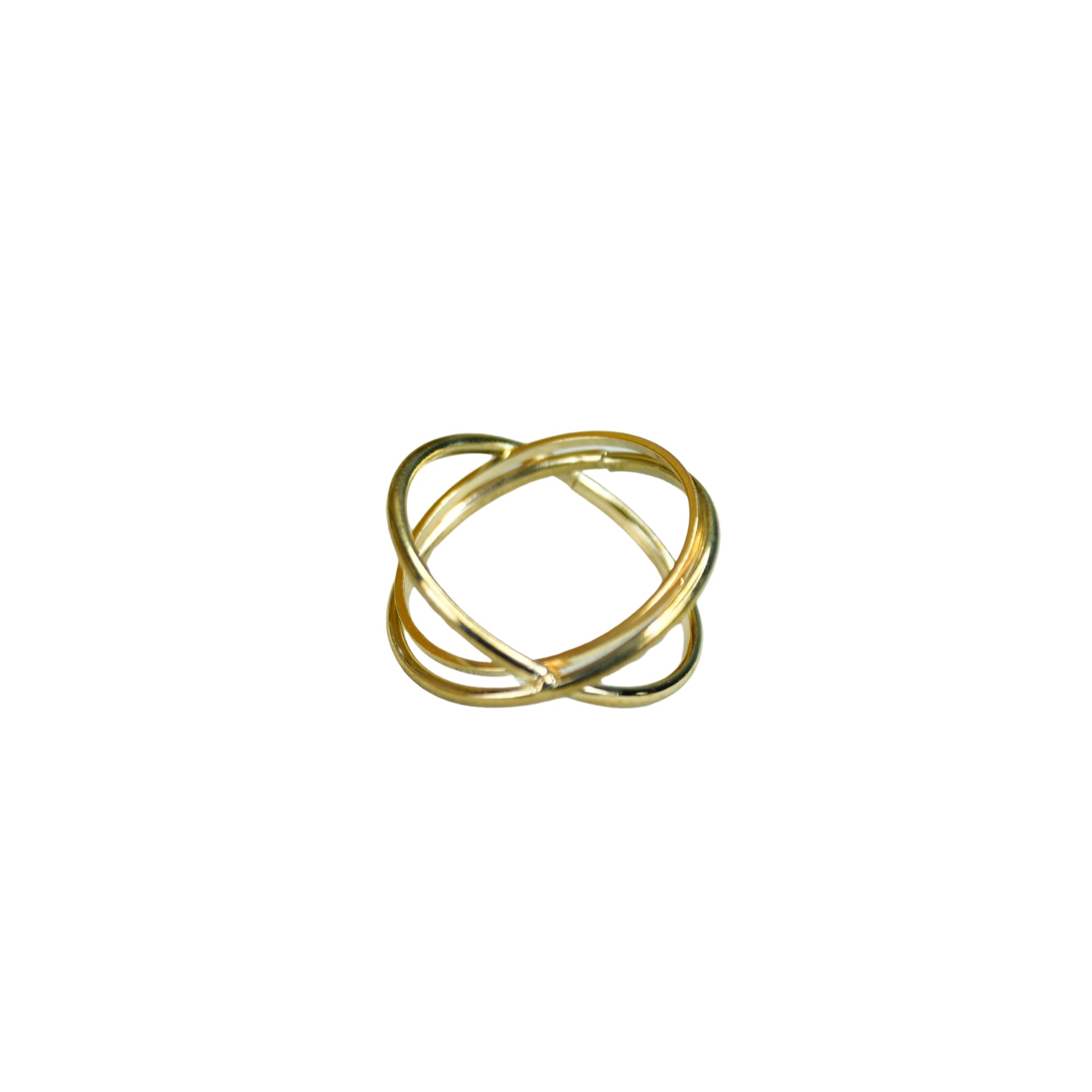 MAYII - Gold Orbit Line Ring Stainless Steel - One Size - Mayii - Mayii