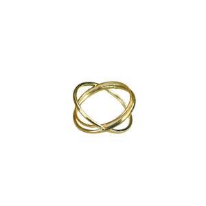 MAYII - Gold Orbit Line Ring Stainless Steel - One Size - Mayii - Mayii