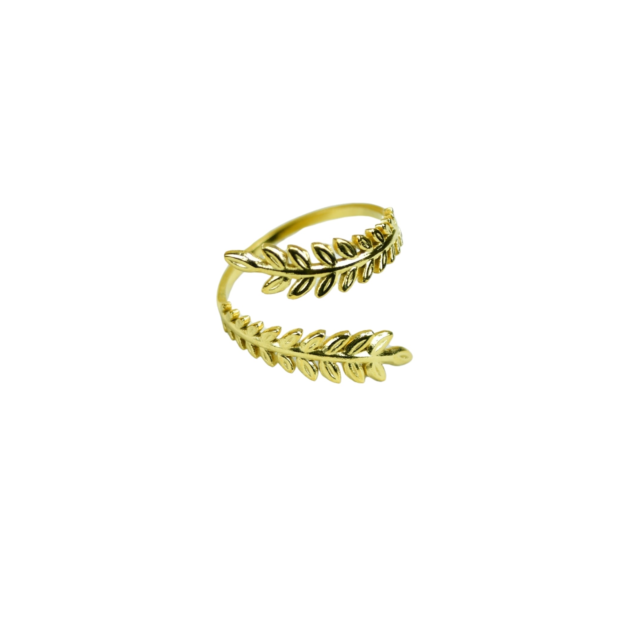 MAYII - Gold Petal Line Ring Stainless Steel - One Size - Mayii - Mayii