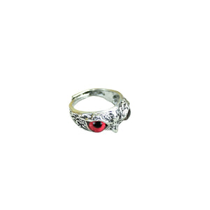 MAYII - Gold Red Eyed Owl Ring Stainless Steel - One Size - Mayii - Mayii