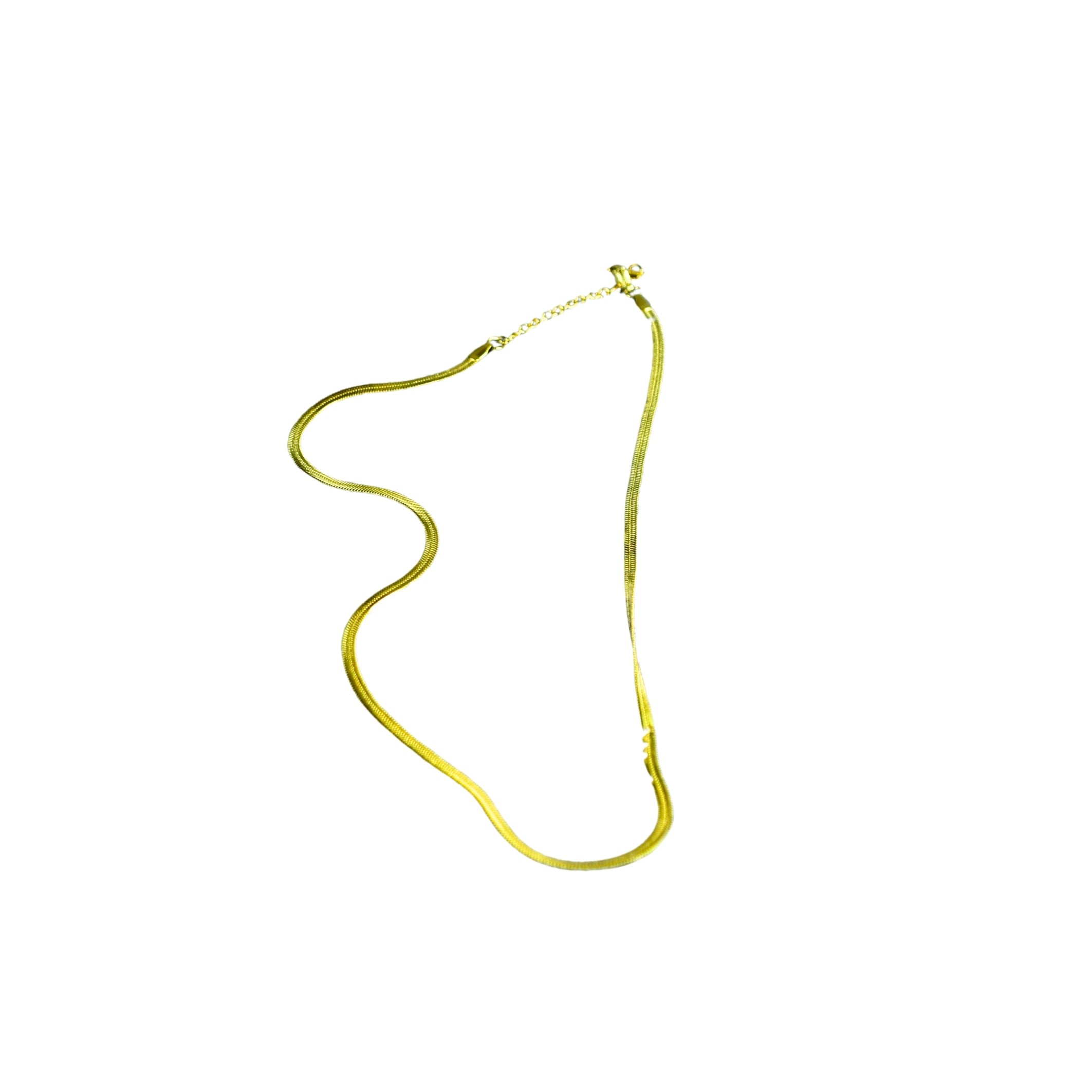 MAYII - Gold Scale Chained Necklace Stainless Steel - One Size - Mayii - Mayii