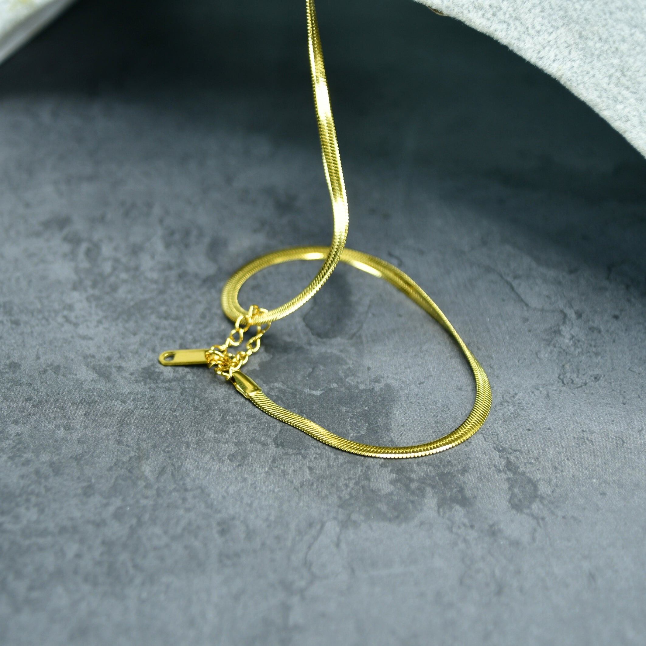 MAYII - Gold Scale Chained Necklace Stainless Steel - One Size - Mayii - Mayii