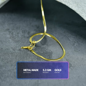 MAYII - Gold Scale Chained Necklace Stainless Steel - One Size - Mayii - Mayii