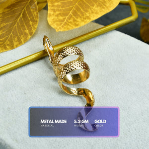 MAYII - Gold Stainless Steel Snake Shaped Ring - One Size - Mayii - Mayii