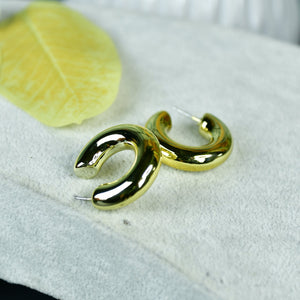 Mayii Golden 3/4 Round CCB Earrings – One Size - Mayii - Mayii