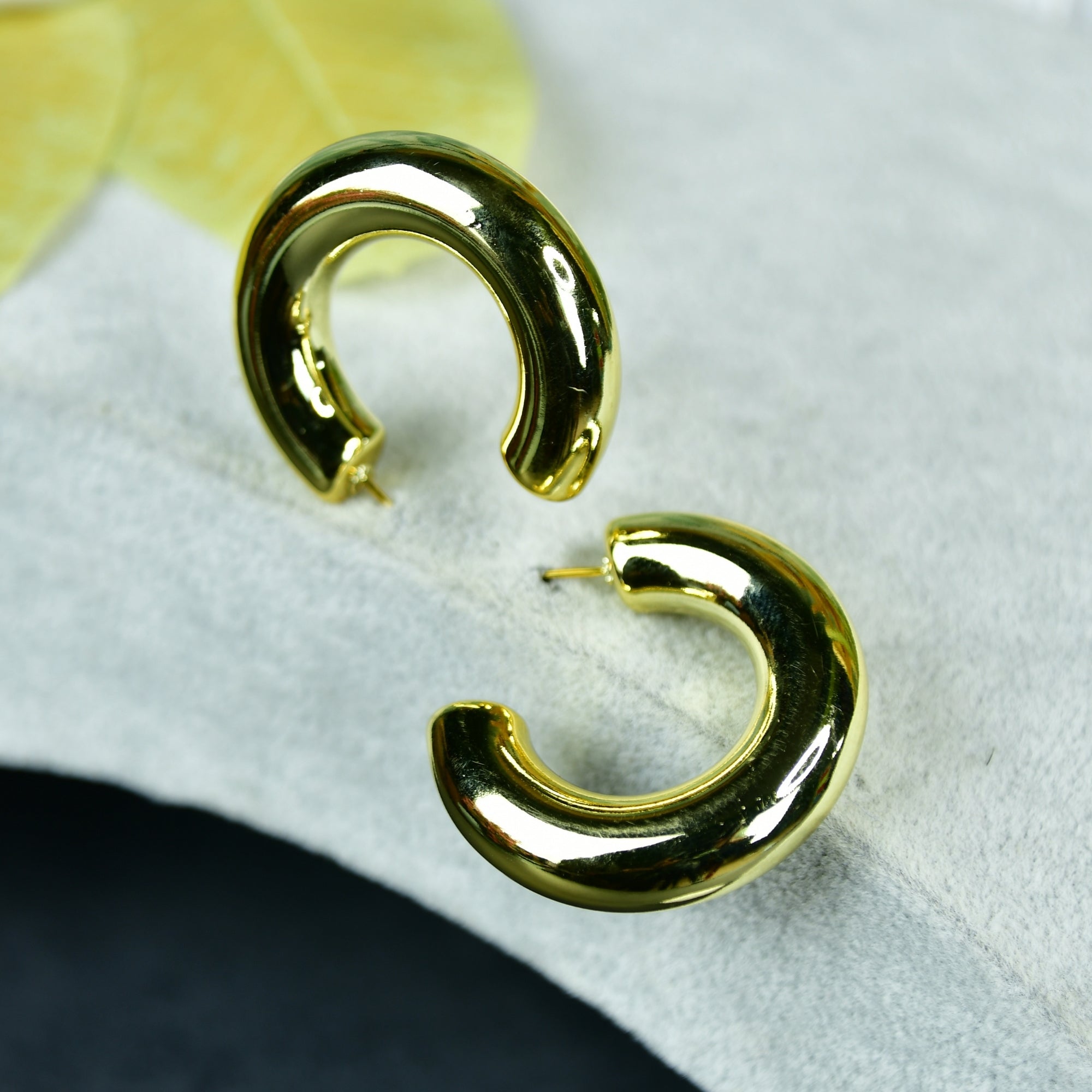 Mayii Golden 3/4 Round CCB Earrings – One Size - Mayii - Mayii