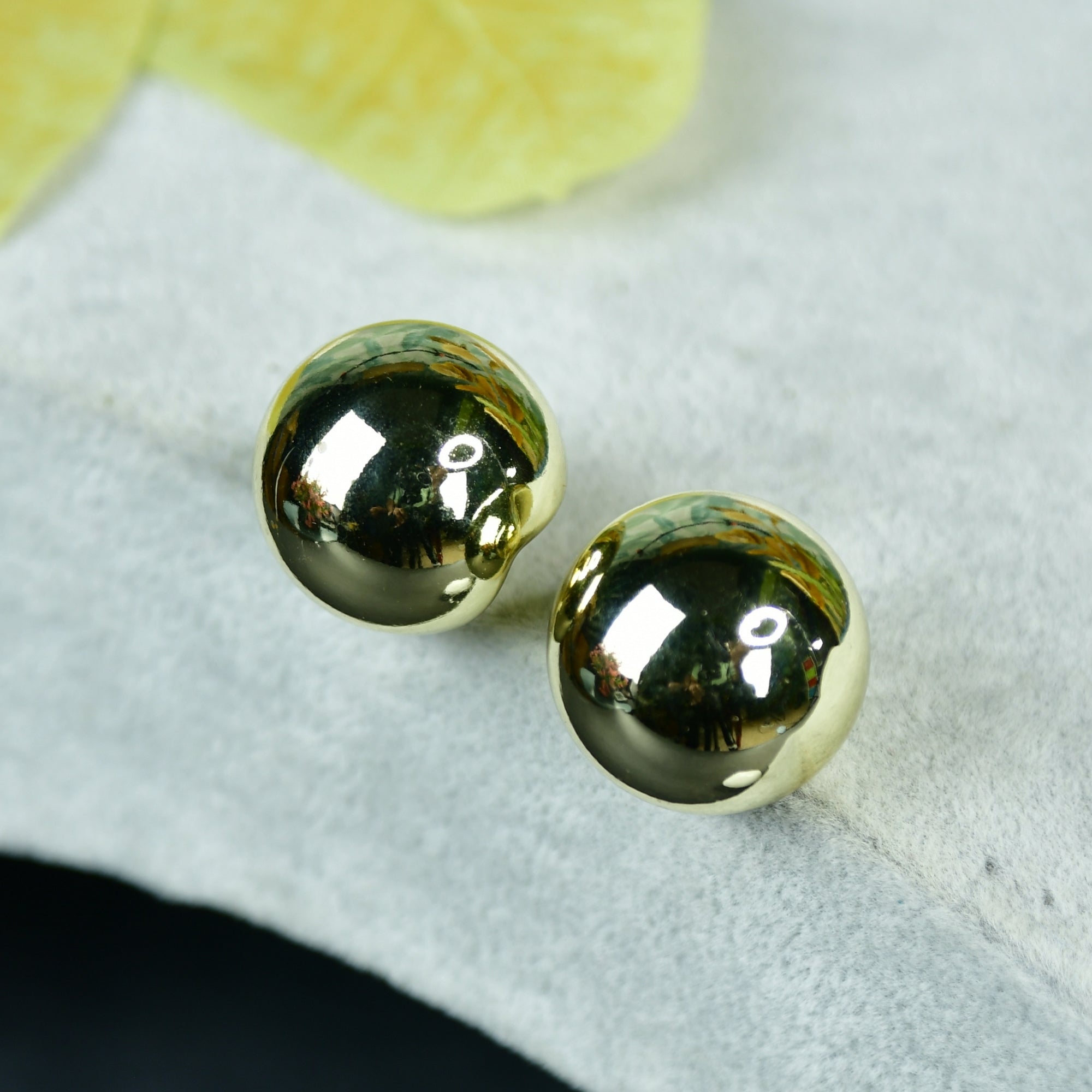 Mayii Golden Ball Shaped CCB Earrings – One Size - Mayii - Mayii