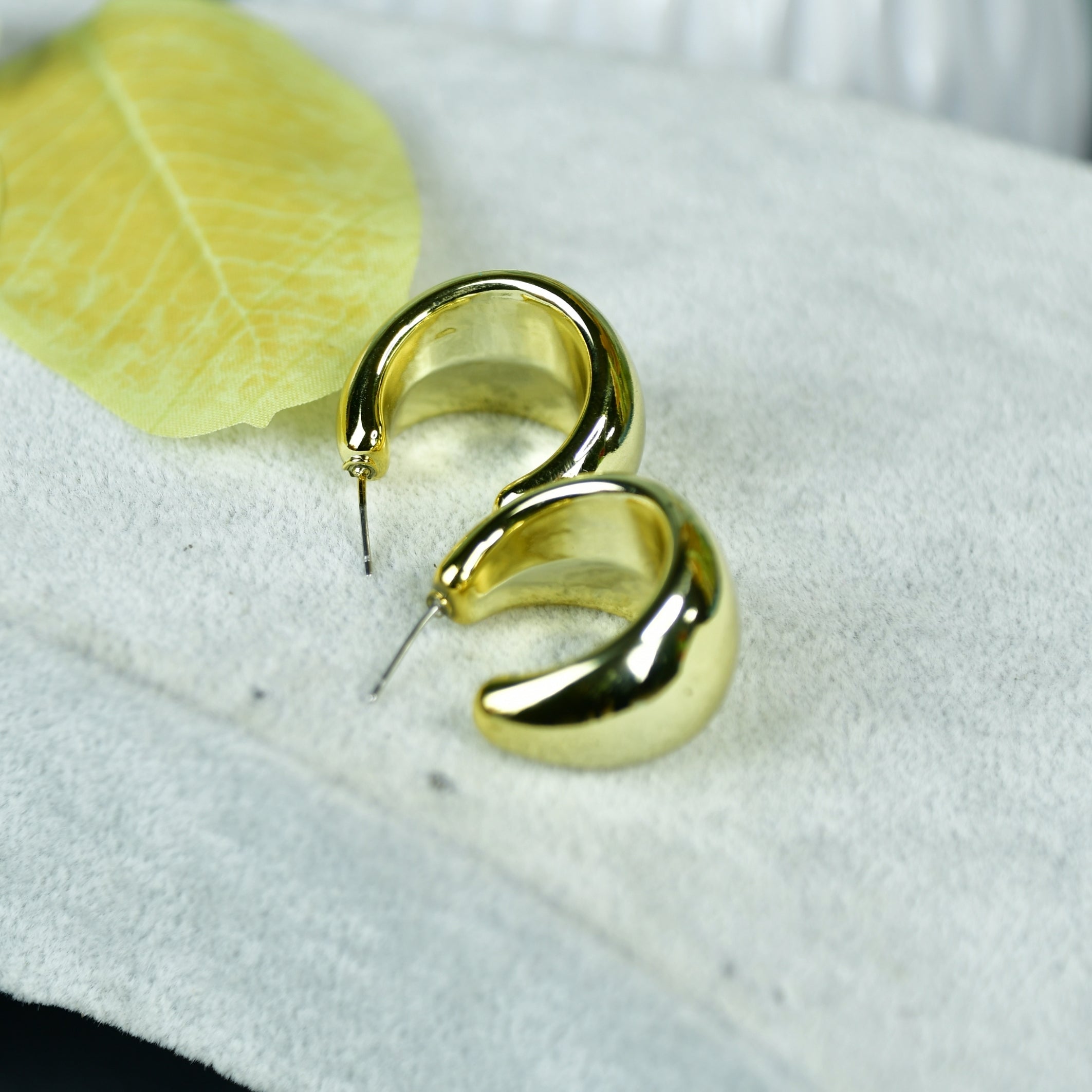 Mayii Golden Teardrop Crescent Flat Round CCB Earrings – One Size - Mayii - Mayii