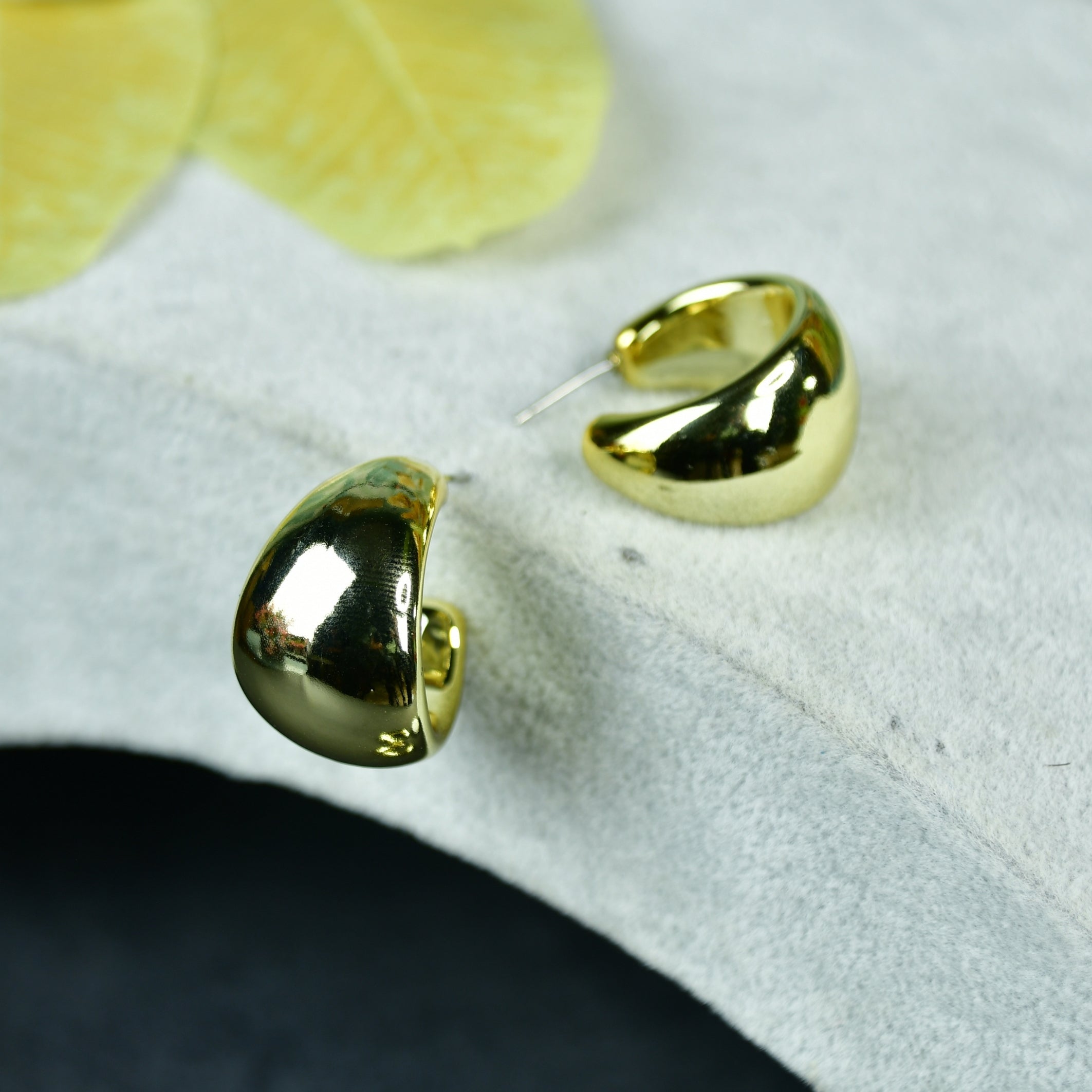 Mayii Golden Teardrop Crescent Flat Round CCB Earrings – One Size - Mayii - Mayii