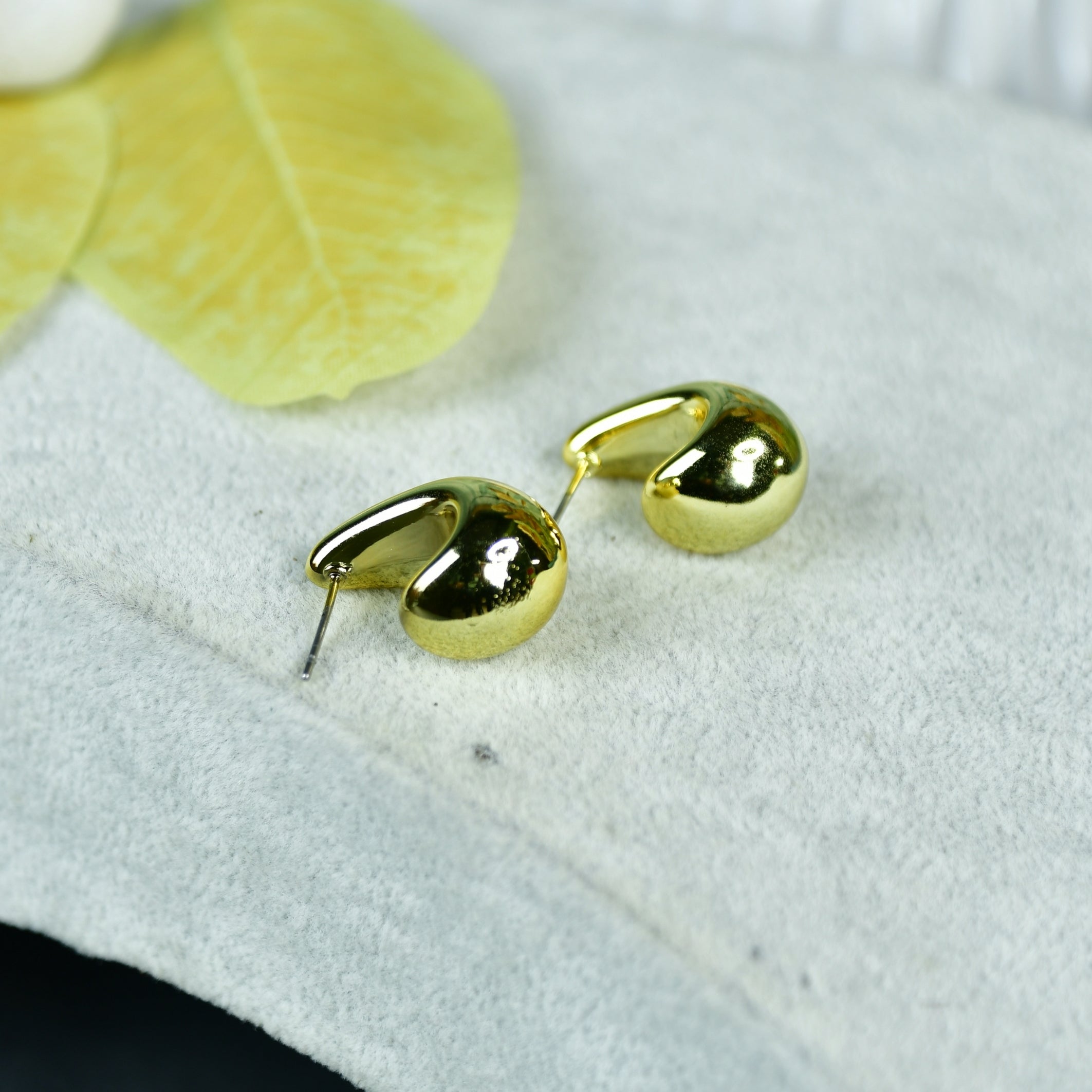 Mayii Golden Teardrop Crescent Round CCB Earrings – One Size - Mayii - Mayii