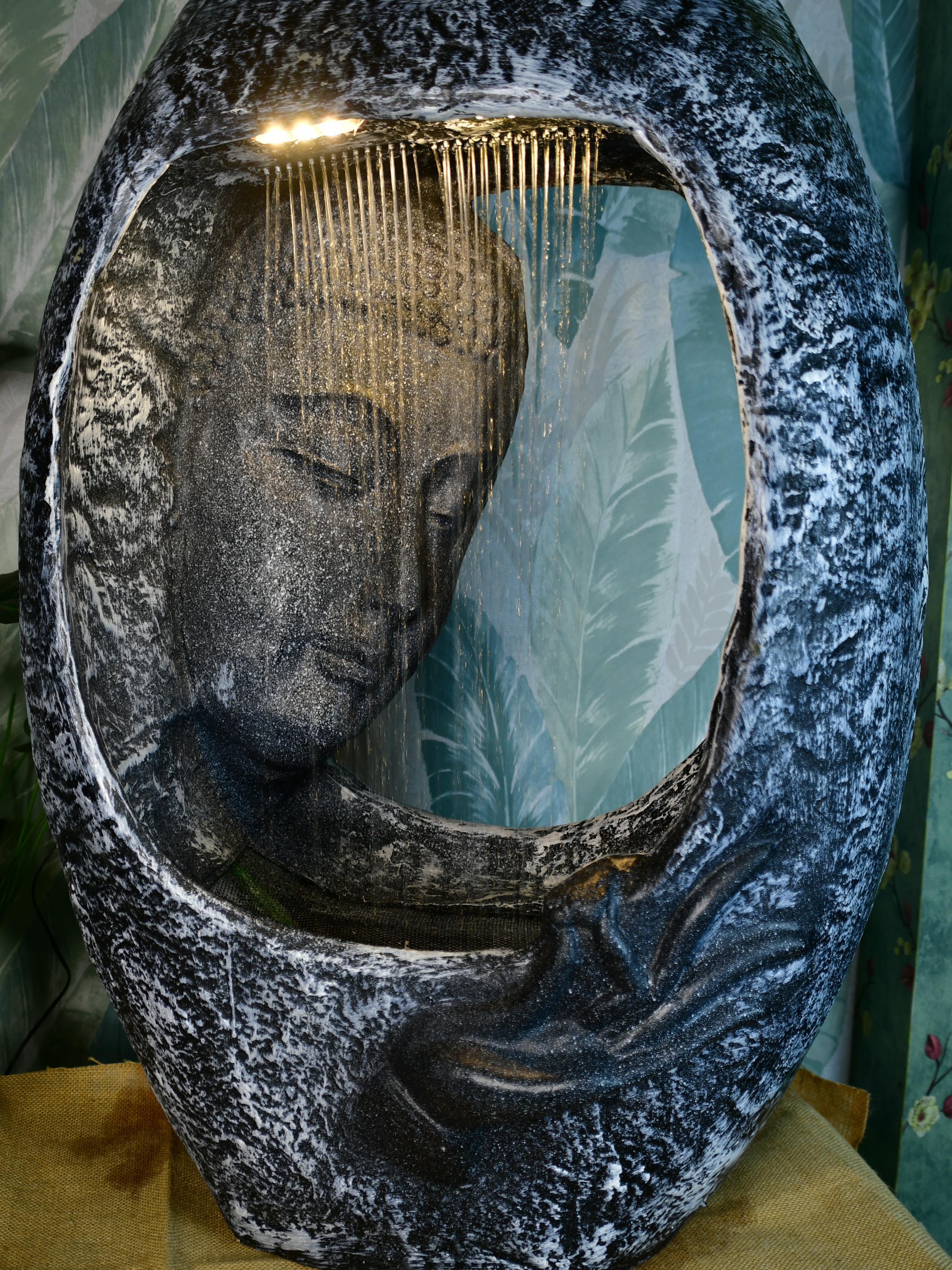 Mayii Half - Face Cave Structure Water Fountain – Unique Waterfall Feature for Trendy Home Decor & Gifts - MAYII - Mayii