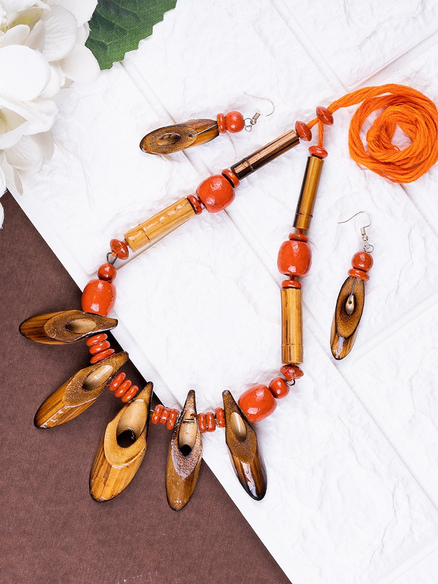 Mayii Handcrafted Bamboo Slice Necklace: Eco - Friendly Accessory - Mayii - Mayii