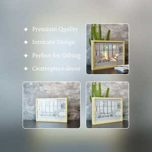Mayii Illuminated Hall Room Frame – LED Landscape Photo Frame with Sofas, Carpet & Balcony for Chic Home Decor - MAYII - Mayii