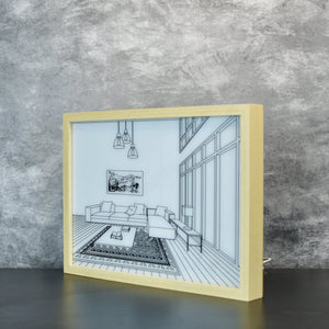 Mayii Illuminated Landscape Sofa Frame – LED Decor Photo Frame for Stylish Home Interiors and Gifts - MAYII - Mayii
