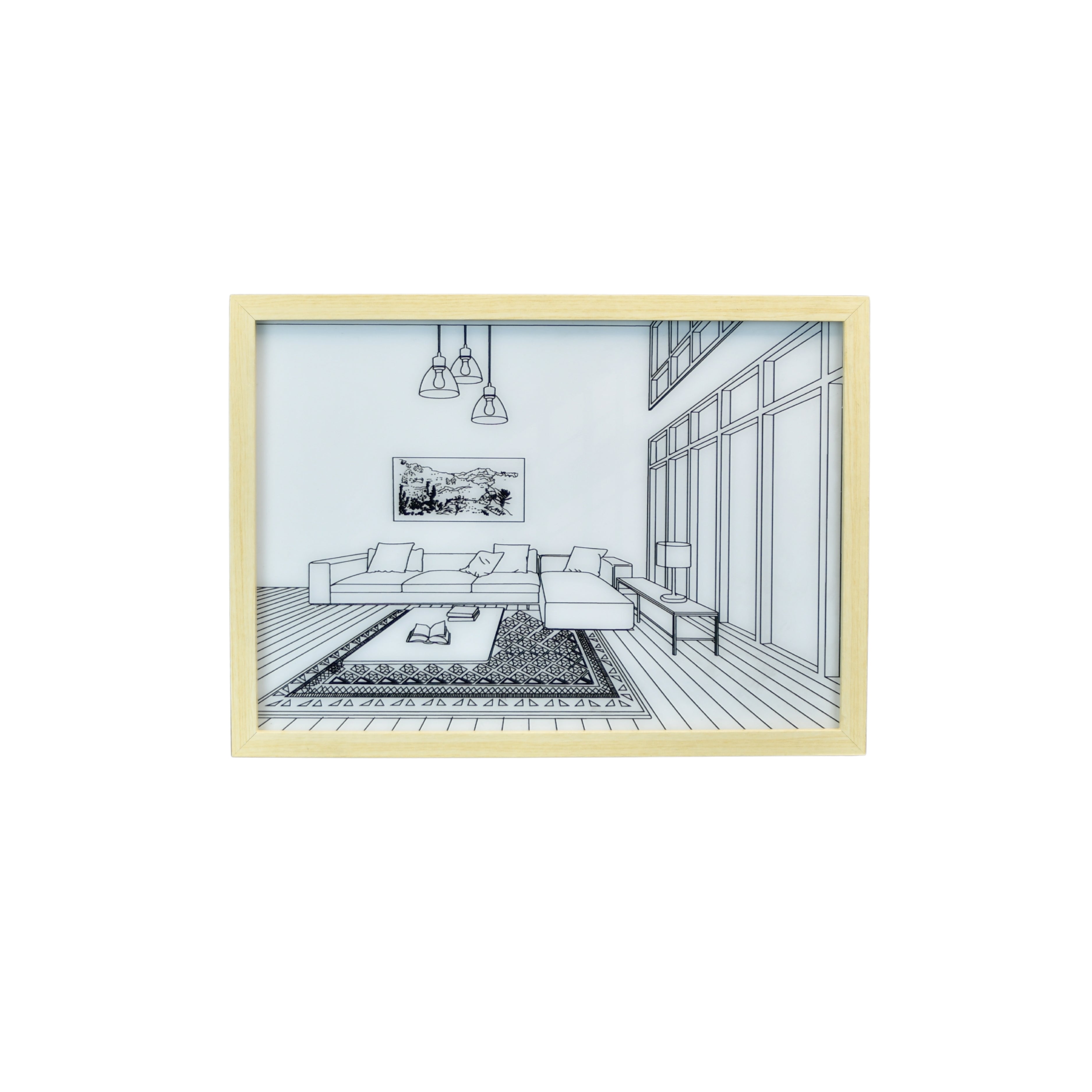 Mayii Illuminated Landscape Sofa Frame – LED Decor Photo Frame for Stylish Home Interiors and Gifts - MAYII - Mayii