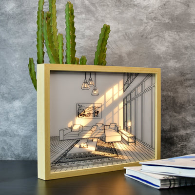 Mayii Illuminated Landscape Sofa Frame – LED Decor Photo Frame for Stylish Home Interiors and Gifts