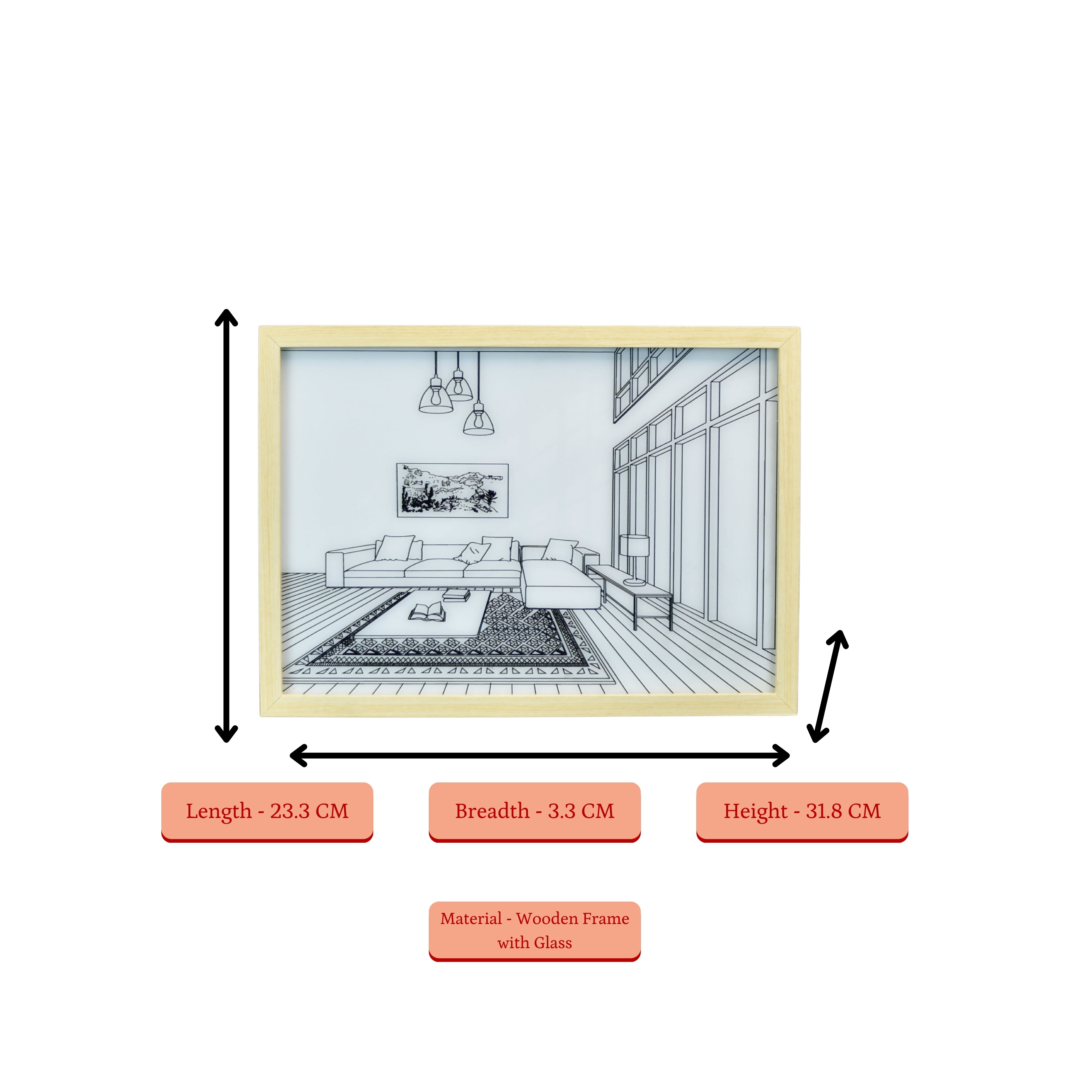Mayii Illuminated Landscape Sofa Frame – LED Decor Photo Frame for Stylish Home Interiors and Gifts - MAYII - Mayii