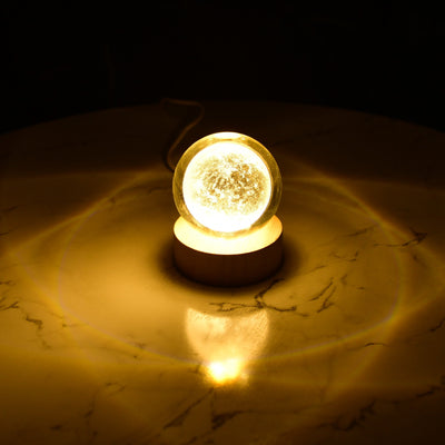 Mayii LunaSphere: Enchanting Crystal Ball Lamp with Moon Glow