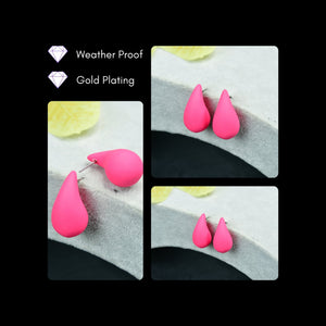 MAYII Pink CCB Tera Drop Earrings - One Size - Mayii - Mayii