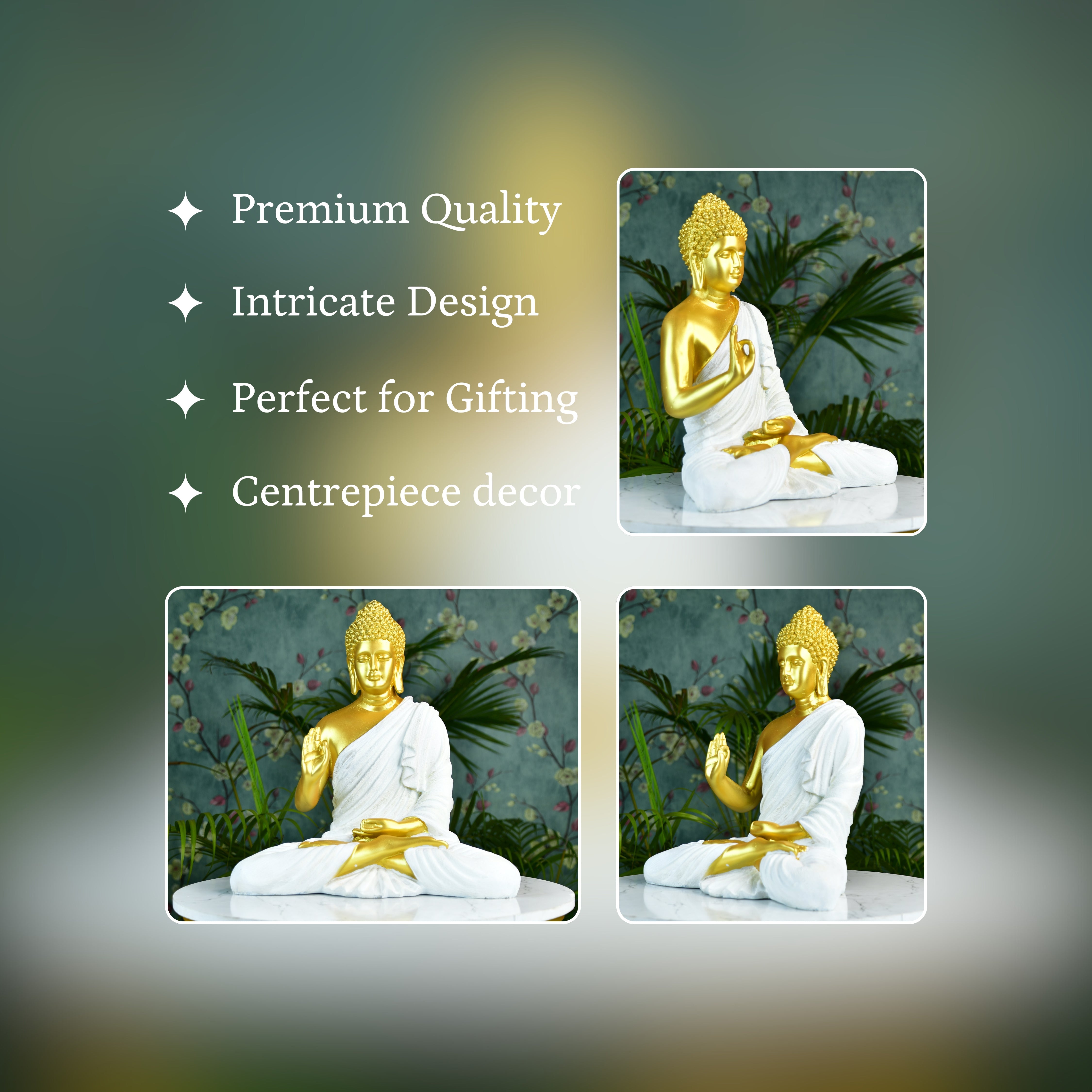Mayii Resin Gold Buddha Decor - MAYII - Mayii