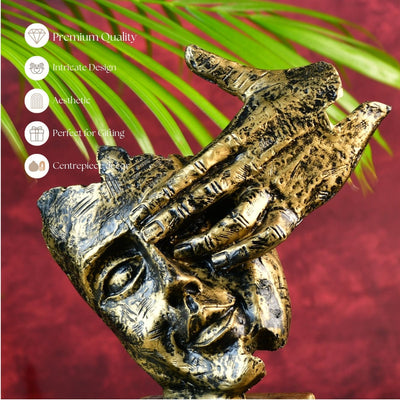 Mayii Resin Hand-on-Face Sculpture – Trendy Home Decor Accent & Unique Gift Idea