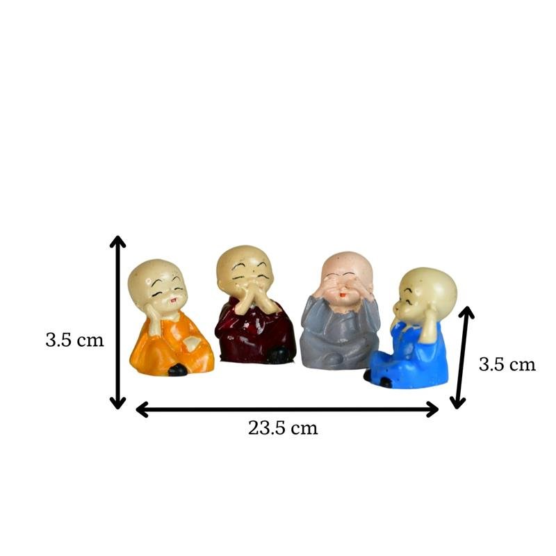 Mayii Resin Mini Monk Set of 4 - MAYII - Mayii
