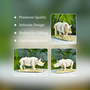 Mayii Resin White Rhino Decor - MAYII - Mayii