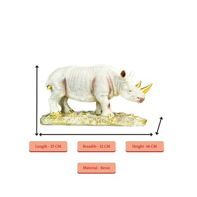 Mayii Resin White Rhino Decor image 4