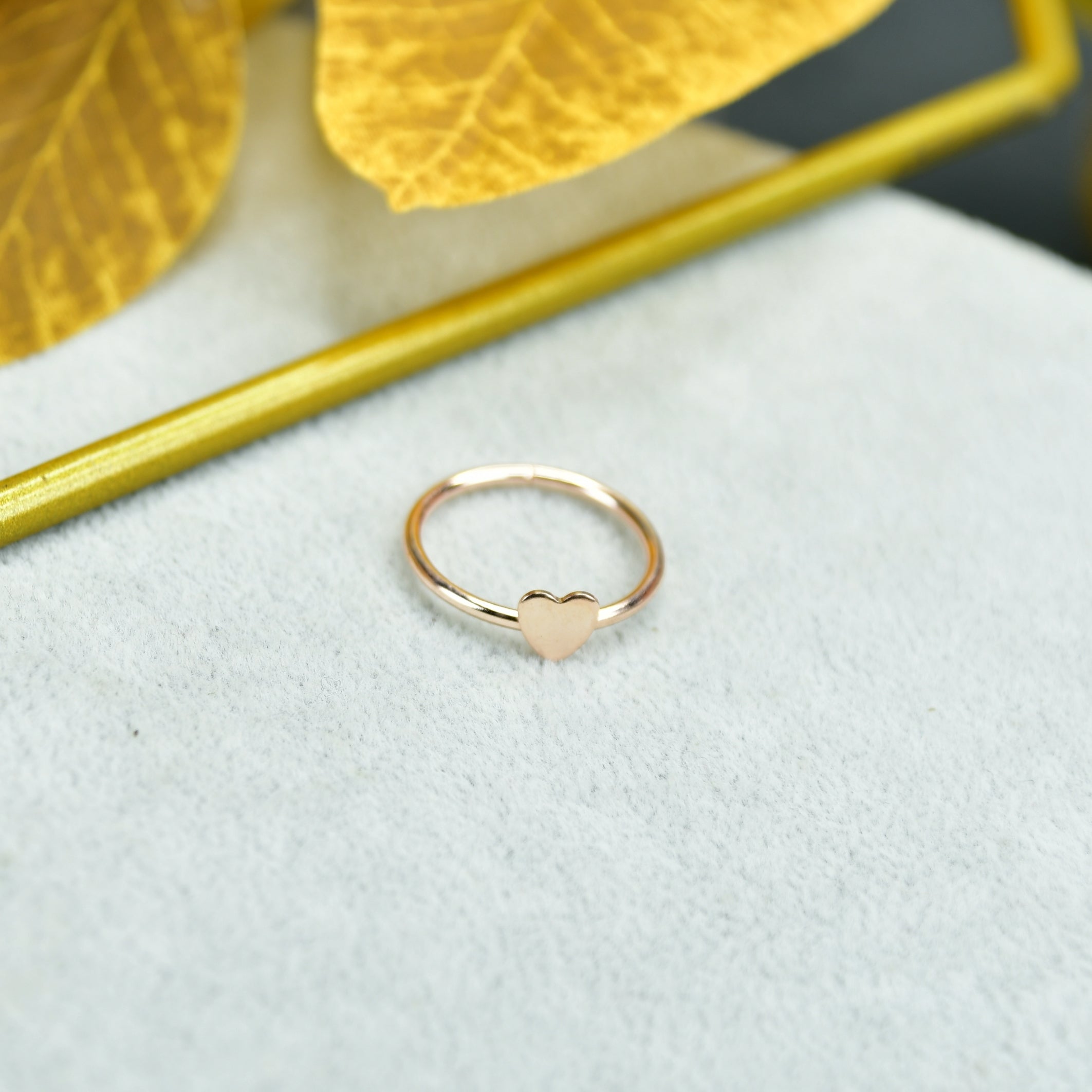 MAYII - Rose Gold Heart Ring Stainless Steel - One Size - Mayii - Mayii