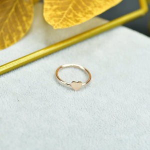 MAYII - Rose Gold Heart Ring Stainless Steel - One Size - Mayii - Mayii