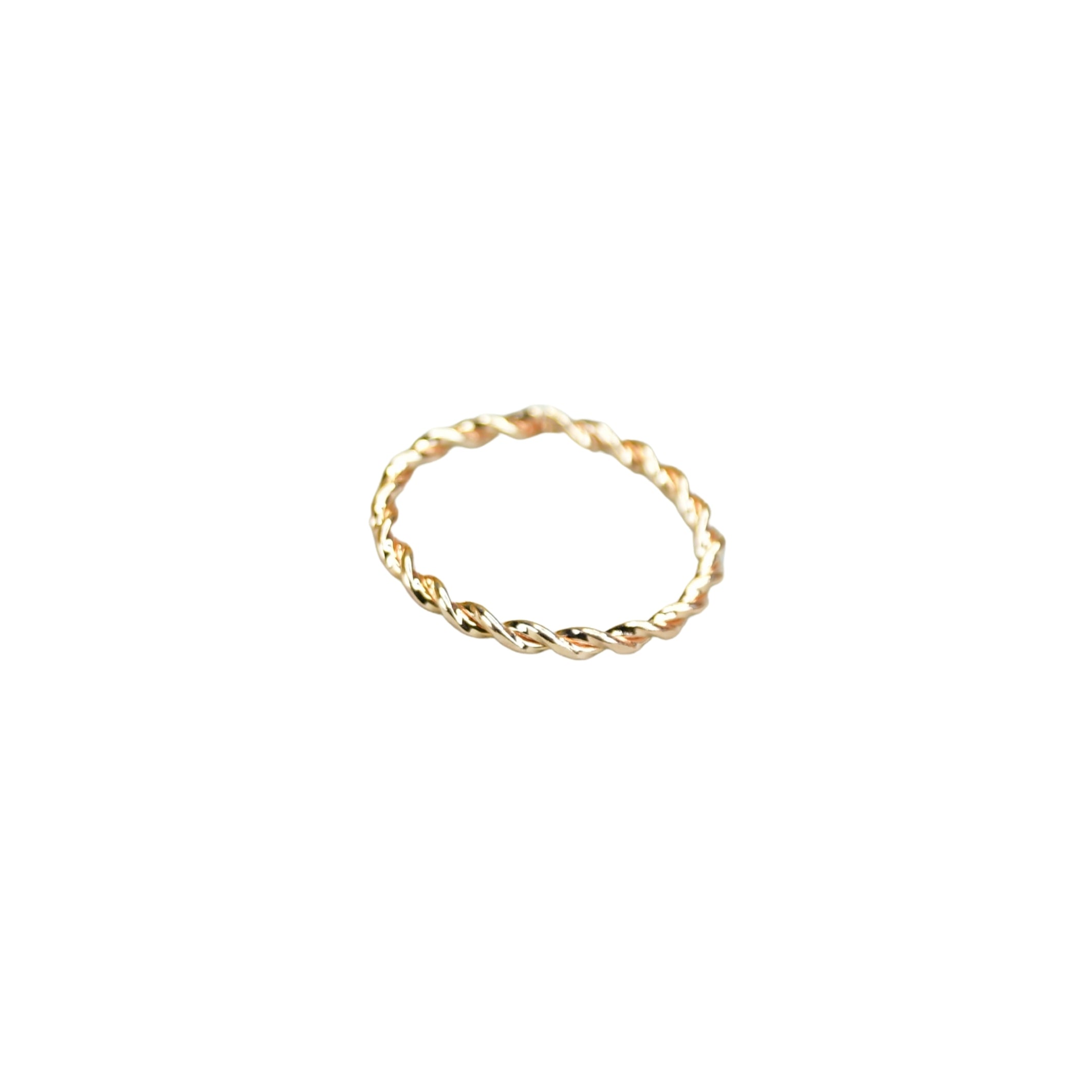 MAYII - Rose Gold Twisted Metal Ring Stainless Steel - One Size - Mayii - Mayii