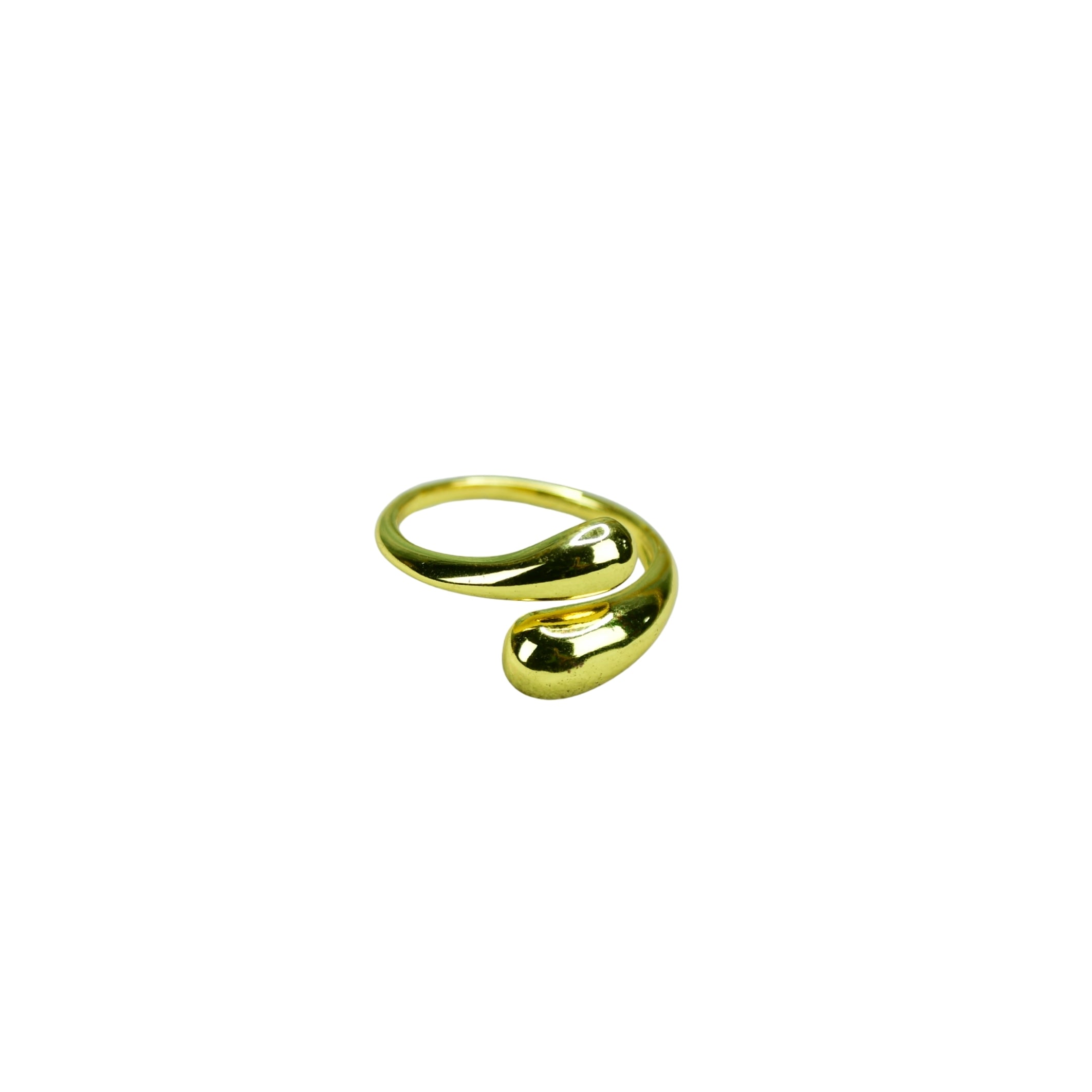 MAYII - Silver Teardrop Ends Ring Stainless Steel - One Size - Mayii - Mayii