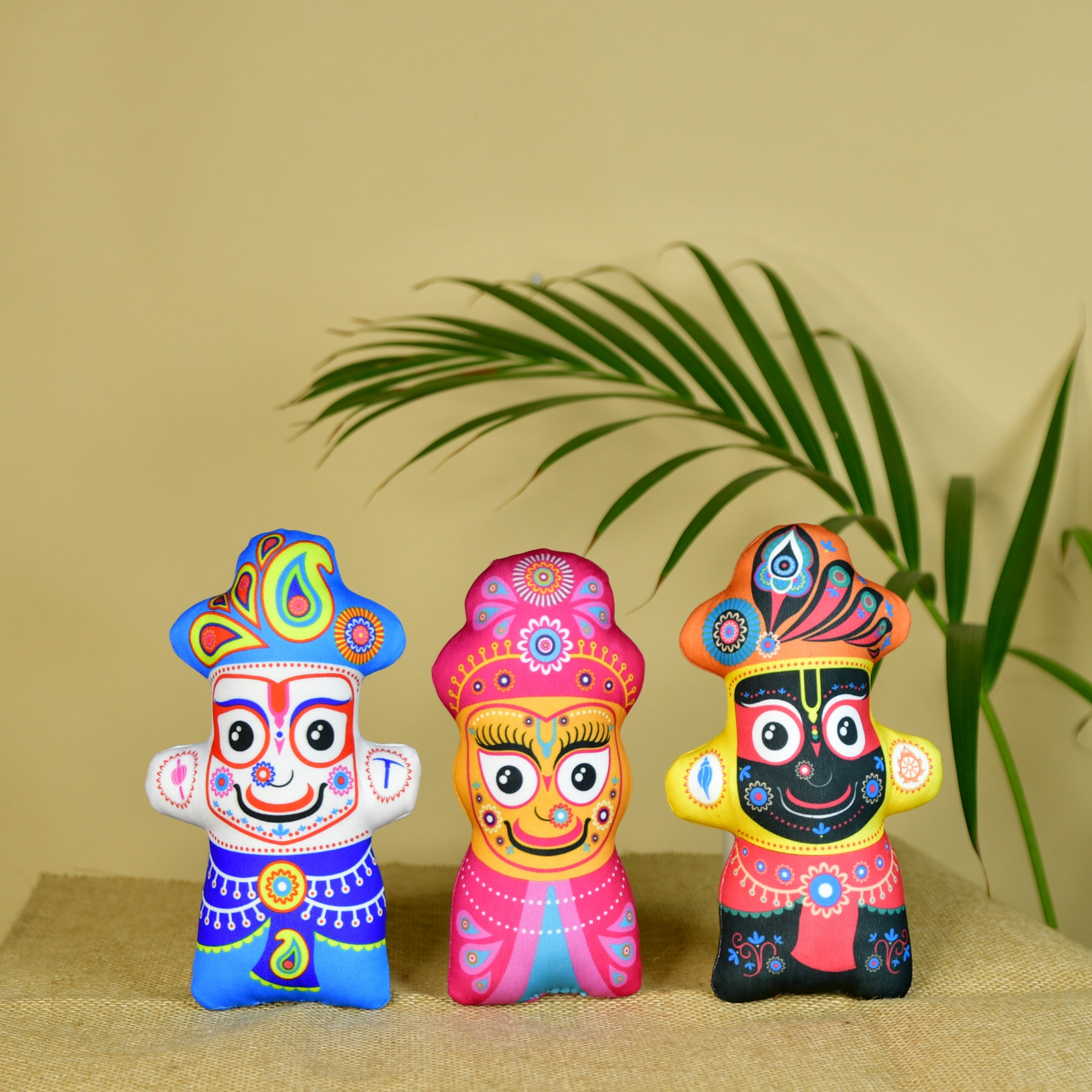 Mayii Stitched Cotton Jagannath Trio - MAYII - Mayii