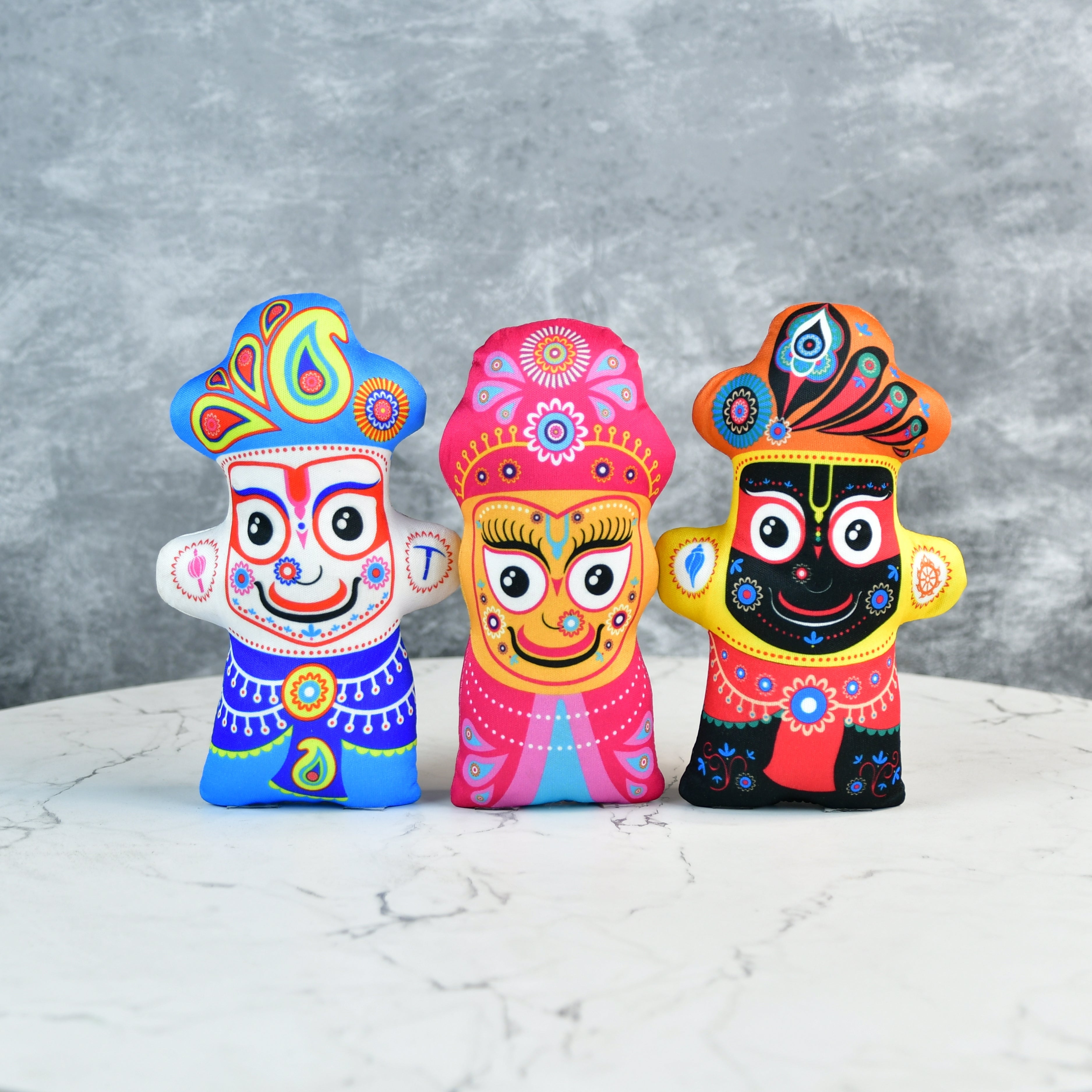 Mayii Stitched Cotton Jagannath Trio - MAYII - Mayii