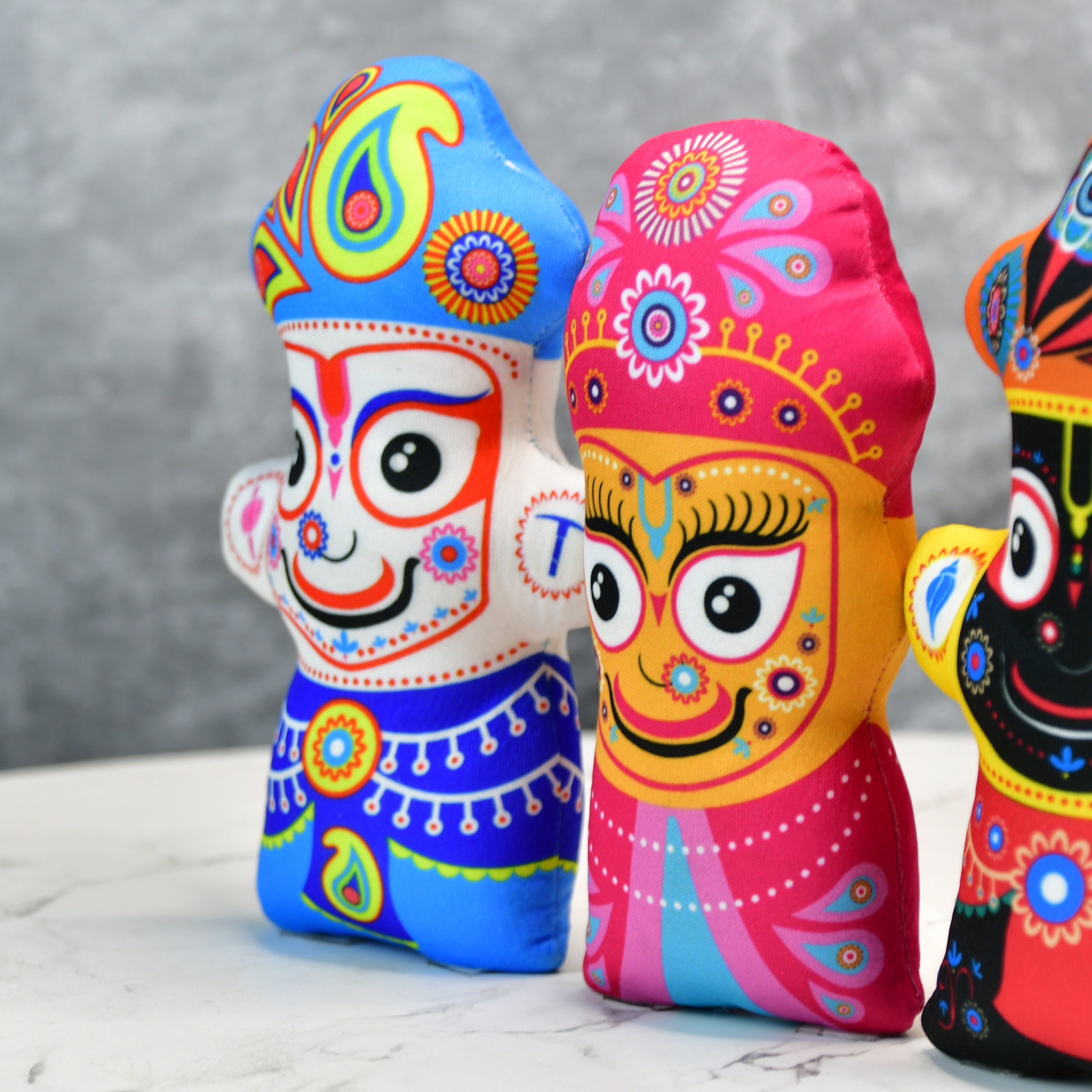 Mayii Stitched Cotton Jagannath Trio - MAYII - Mayii