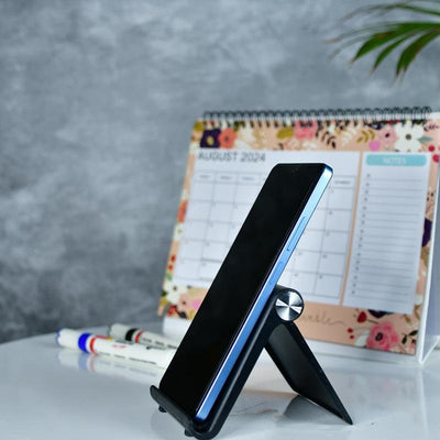 Mayii Trendy Adjustable Silver Tablet Stand with Black Hinges
