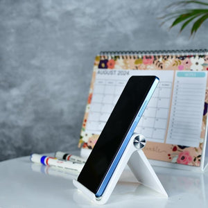 Mayii Trendy Adjustable Silver Tablet Stand with White Hinges - MAYII - Mayii
