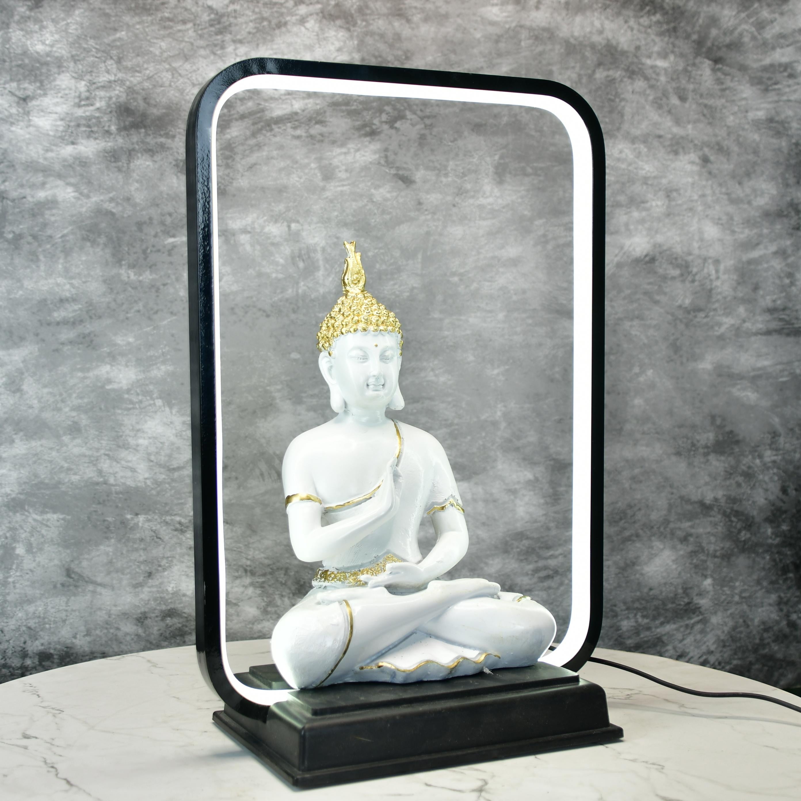 Mayii White & Gold Buddha LED Figurine - Mayii - Mayii