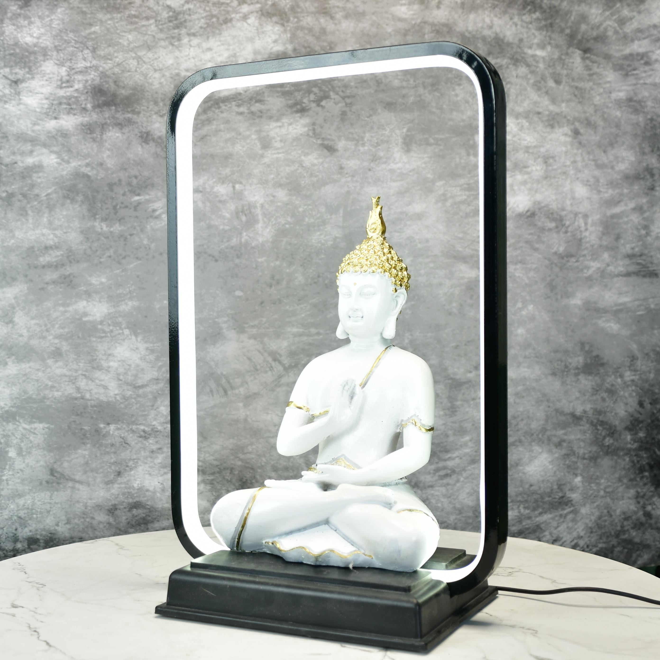 Mayii White & Gold Buddha LED Figurine - Mayii - Mayii