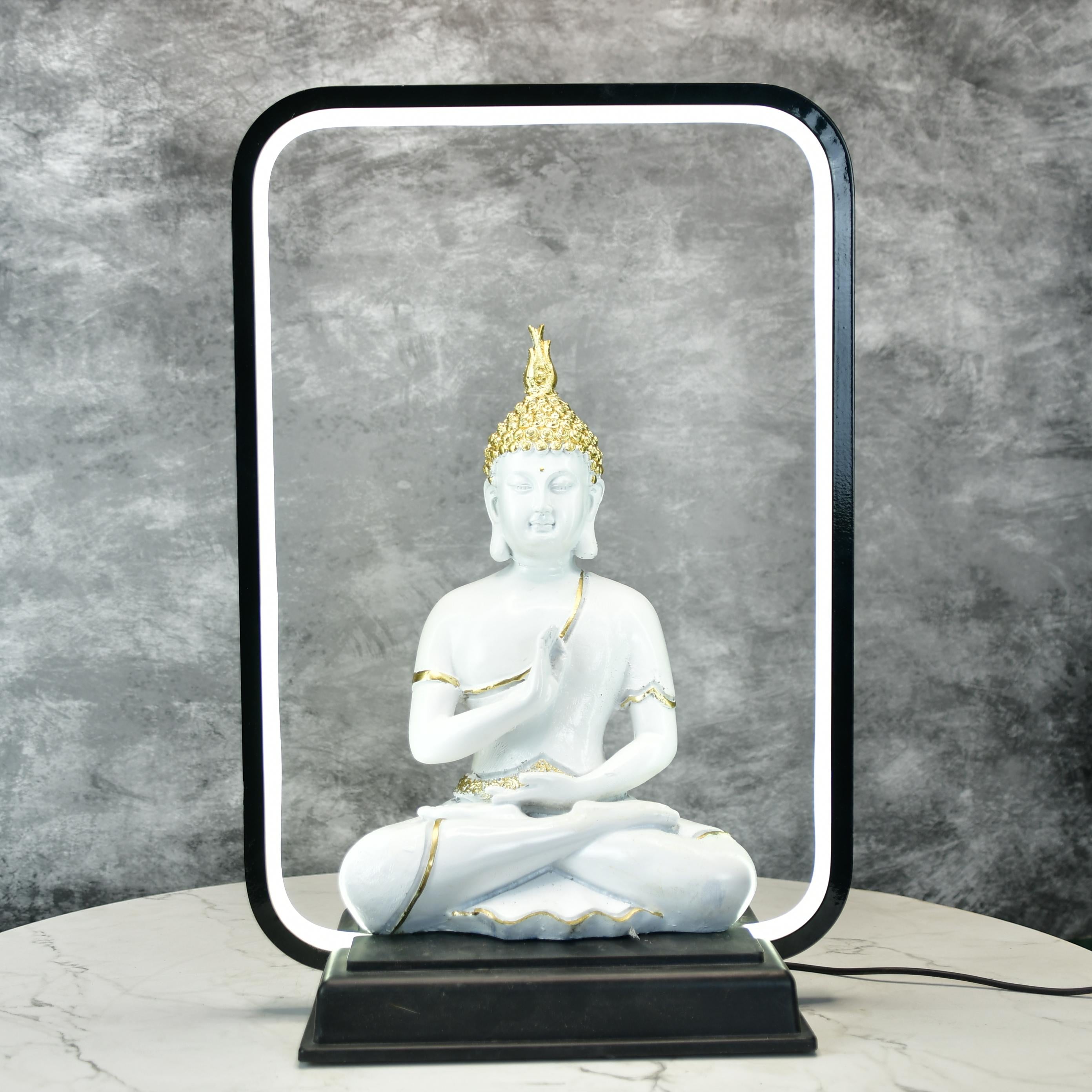 Mayii White & Gold Buddha LED Figurine - Mayii - Mayii