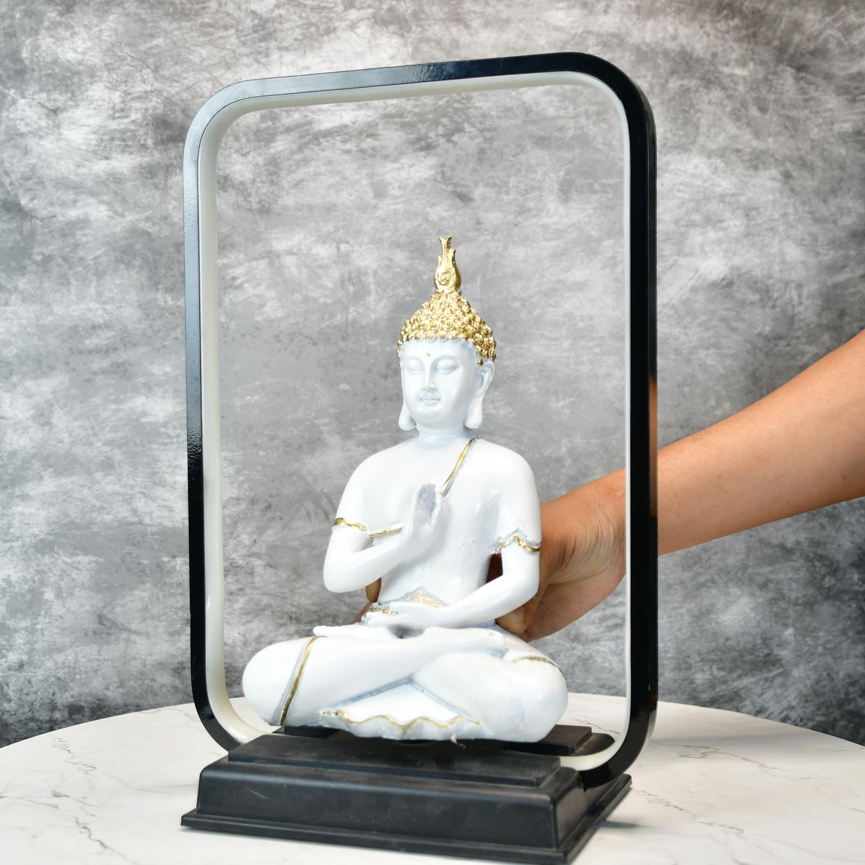 Mayii White & Gold Buddha LED Figurine - Mayii - Mayii