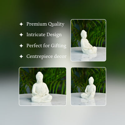 Mayii White Resin Buddha