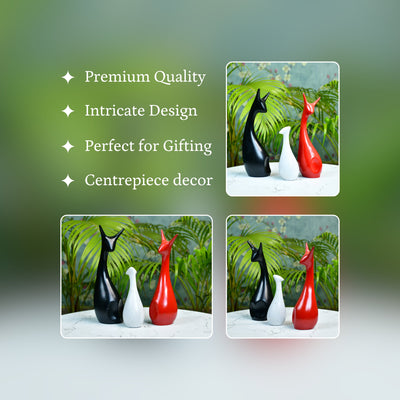 MAYII Resin Cat Figurine Set - Elegant Tabletop Decor image 3