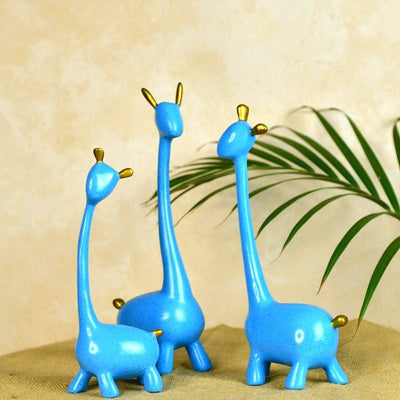 MAYII Unique Home Decor Giraffe Set - Blue Tabletop Art